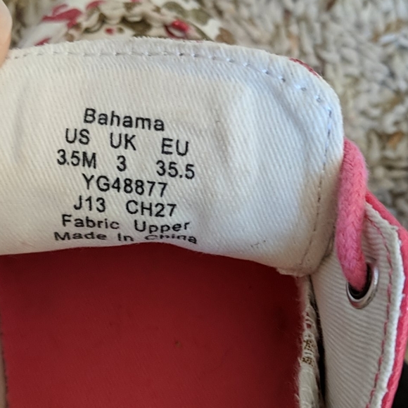 Sperry size 3.5 pink leopard slip ons - Picture 3 of 4